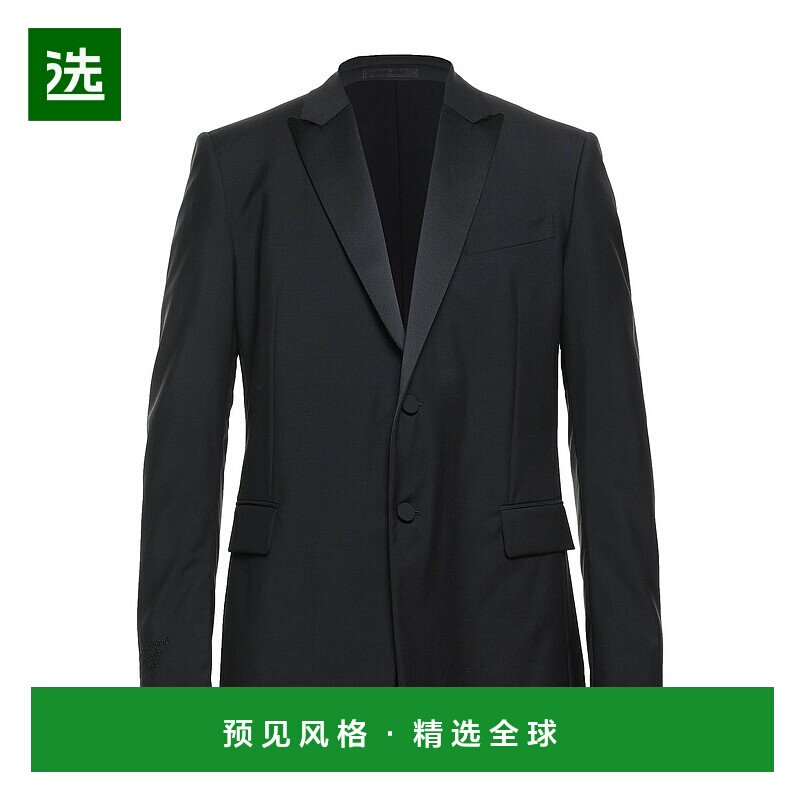 1h可退 香港直邮Valentino 华伦天奴 男士 西装外套 black黑色 舒