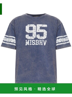香港直邮MISBHV 男士T恤 251M106NAVY AW2025 蓝色 徽标圆领T恤