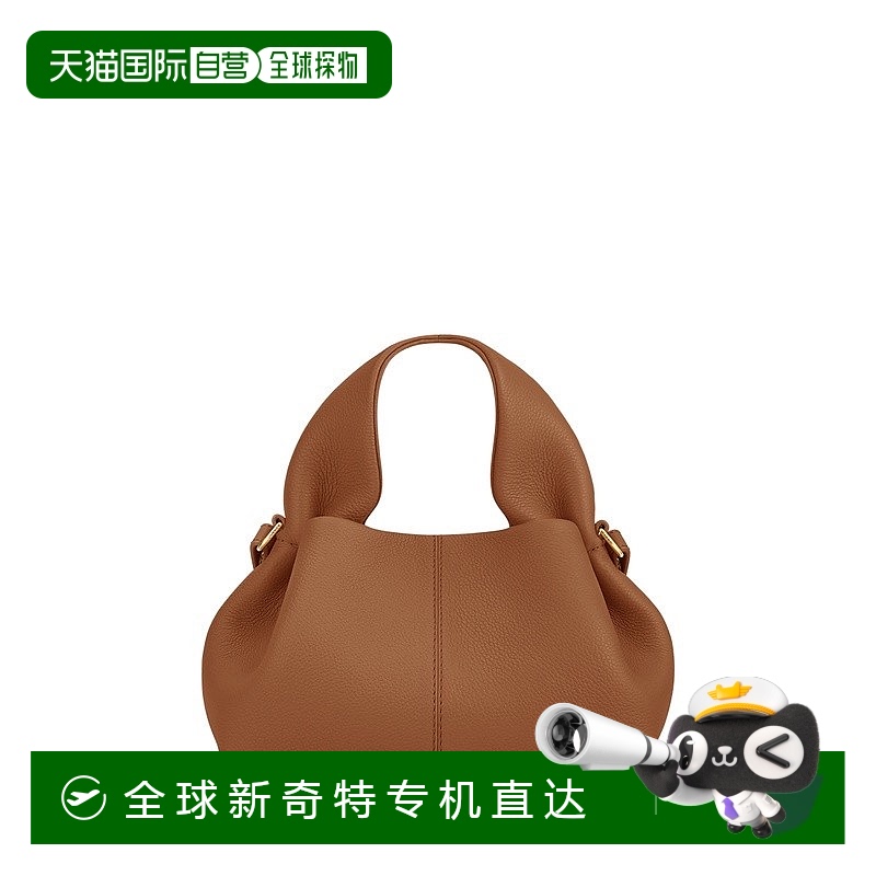 欧洲直邮POLENE Numéro Neuf Mini女士驼色小牛皮单肩包