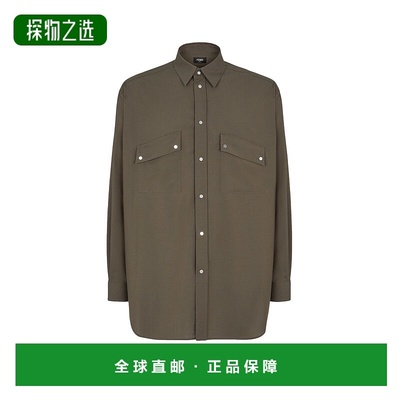 1h可退 香港直邮Fendi 芬迪 男士 羊毛衬衫式外套 FW1319ASCH长袖