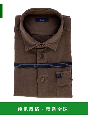 香港直邮FAY 男士衬衫 NCMA150261TXBRS601 SS2025 棕色 Jacket