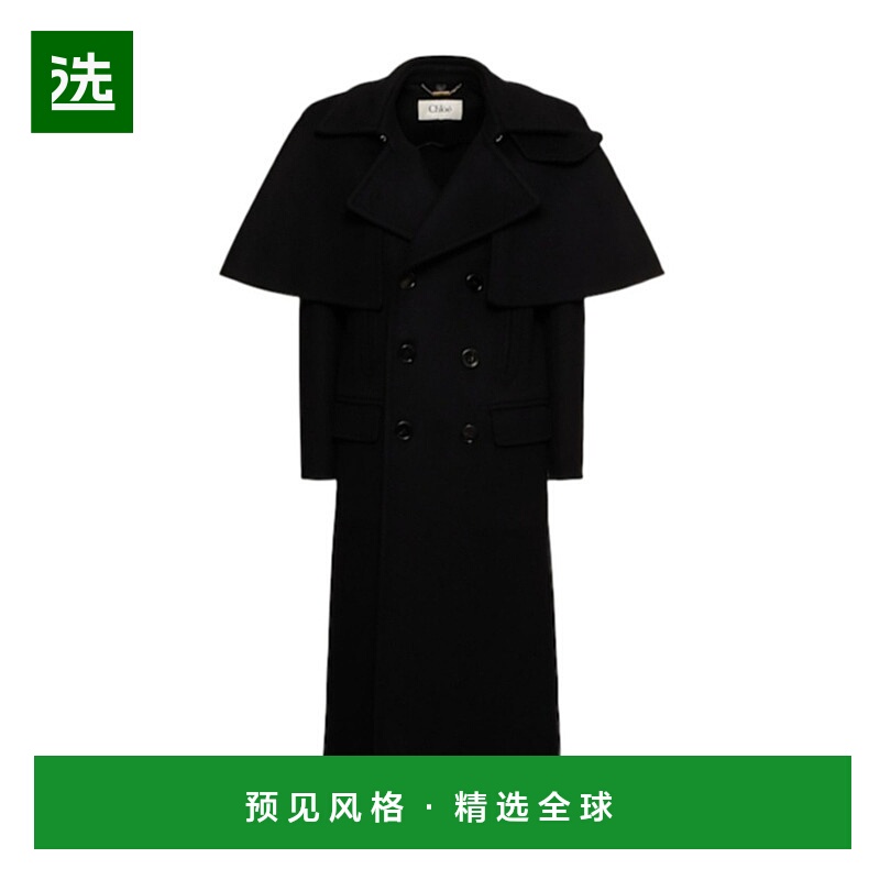 香港直邮Chloe 双排扣大衣 80I-0E7012
