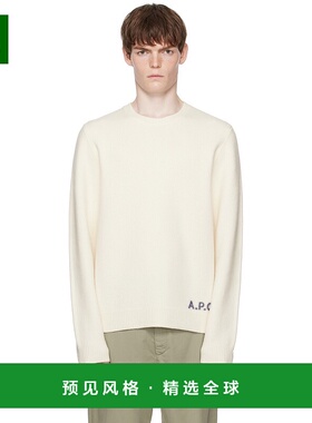 1h可退 香港直邮A.P.C. 男士 灰白色 Edward 毛衣 WVBDJH23059