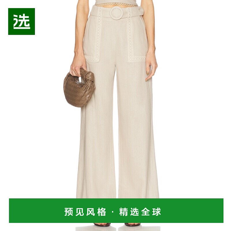 1h可退 香港直邮PATBO 女士 糖果色亚麻裤子 CAL30770US 舒适时尚