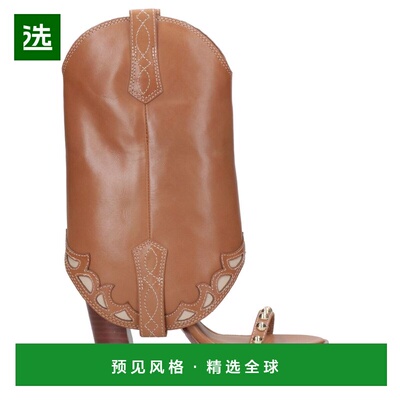 1h可退 香港直邮Ash 艾熙 女士 灰色皮质棕色靴子 KENTUCKY02