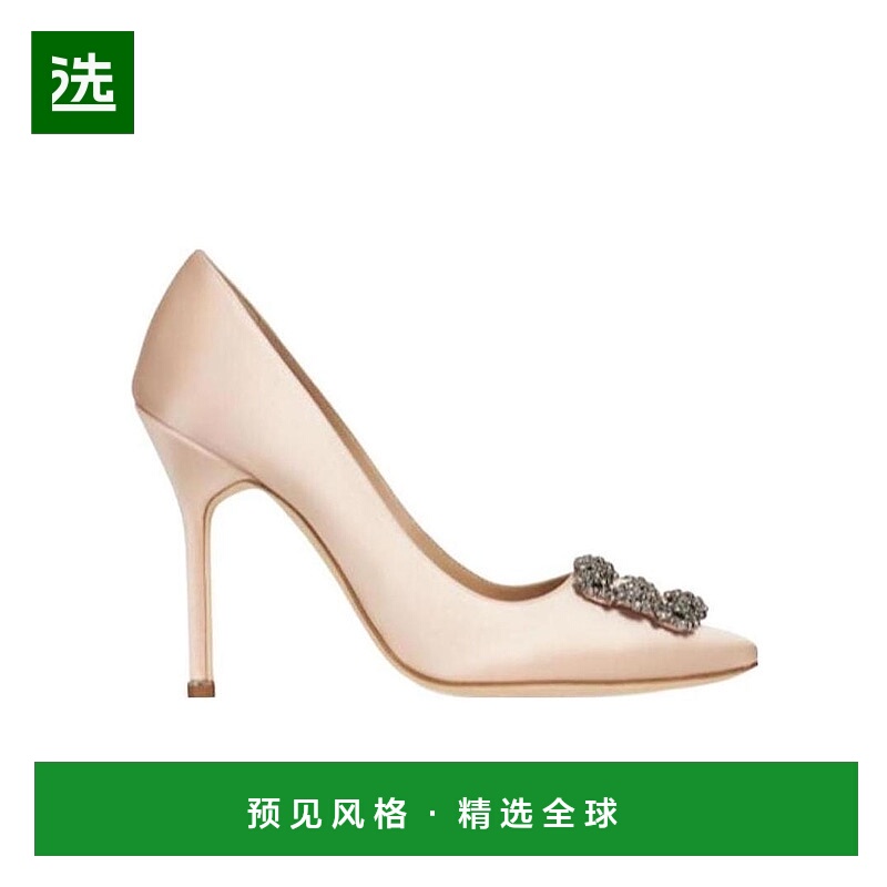香港直邮Manolo Blahnik 徽标细跟高跟鞋皮鞋 73I-0C4008