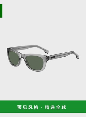 欧洲直邮HUGO BOSS雨果BOSS BLACK 带浮雕徽标灰色醋酸纤维太