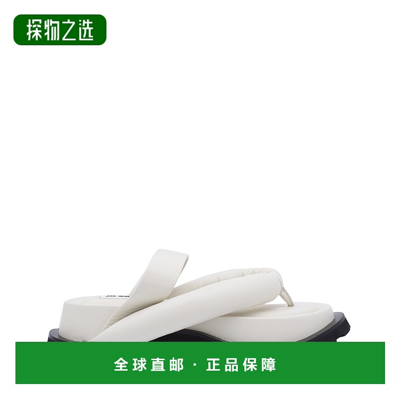 香港直邮Jil Sander 吉尔·桑达 女士 徽标平底凉鞋 J15WP0041P48