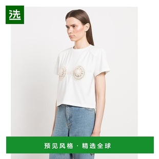 108321WHITE 徽标T恤 香港直邮Magda Butrym