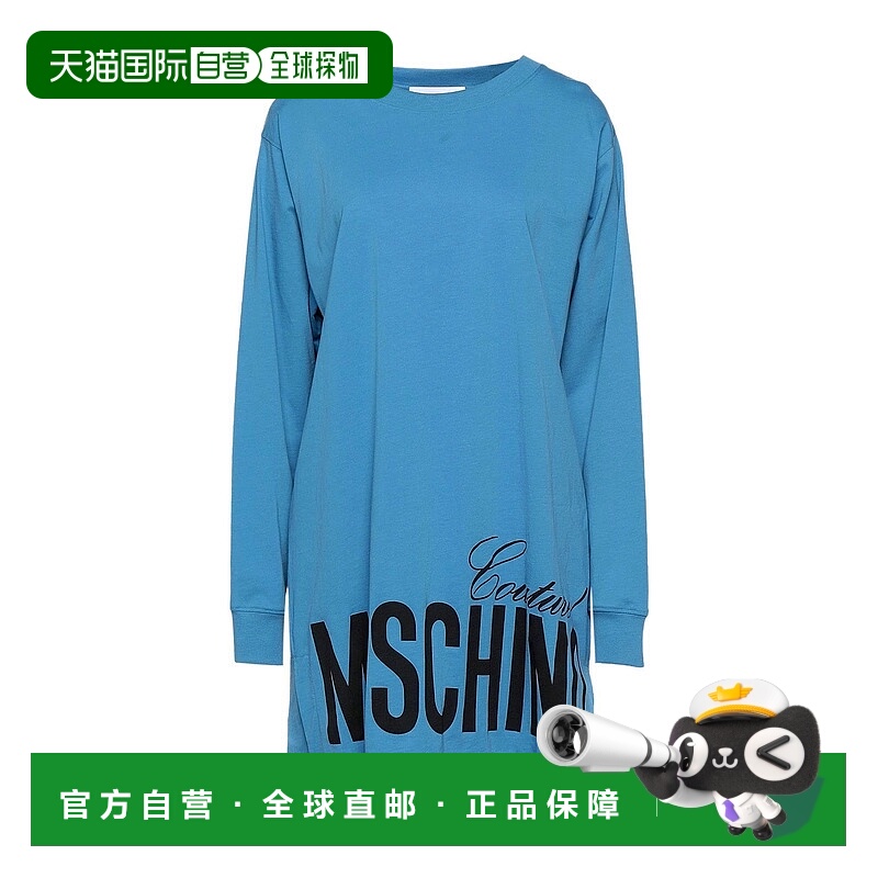 1h可退 香港直邮Moschino 莫斯奇诺 女士 T恤 blue蓝色 舒适时尚