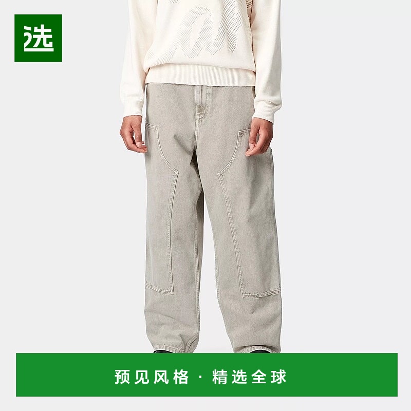 欧洲直邮Carhartt Wip 女士米色牛仔裤棉牛仔直筒裤休闲裤