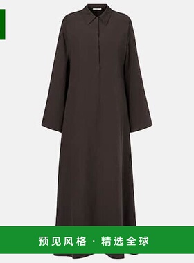 1h可退 香港直邮The Row 女士 Millen 真丝亚麻土耳其式长衫丝绸