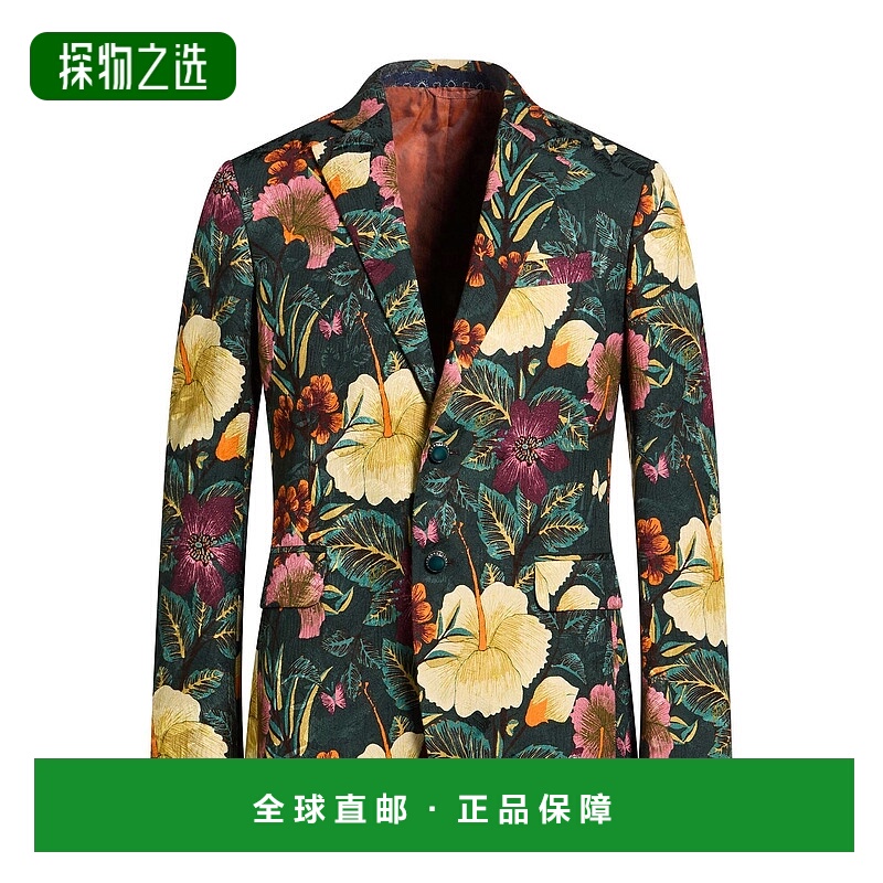 香港直邮Etro 艾特罗 男士 西装外套 green绿色 舒适时尚