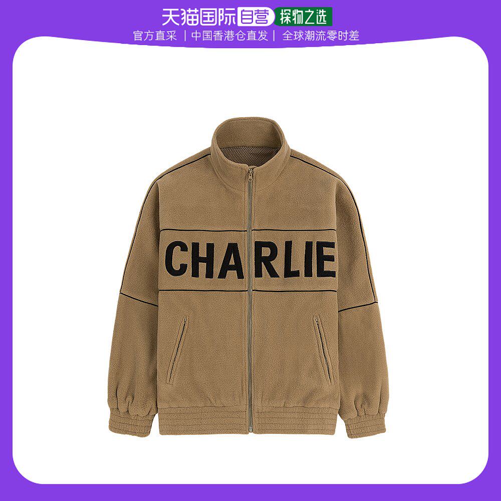 香港直邮charlie luciano 抓绒logo运动夹克 卡其色夹克/外套