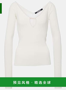 1h可退 香港直邮Jacquemus 女士 Le Haut Pralù 齿纹罗纹针织上