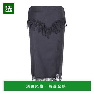 香港直邮BLUMARINE 女士半身裙 2G268AN0990 AW2025 黑色