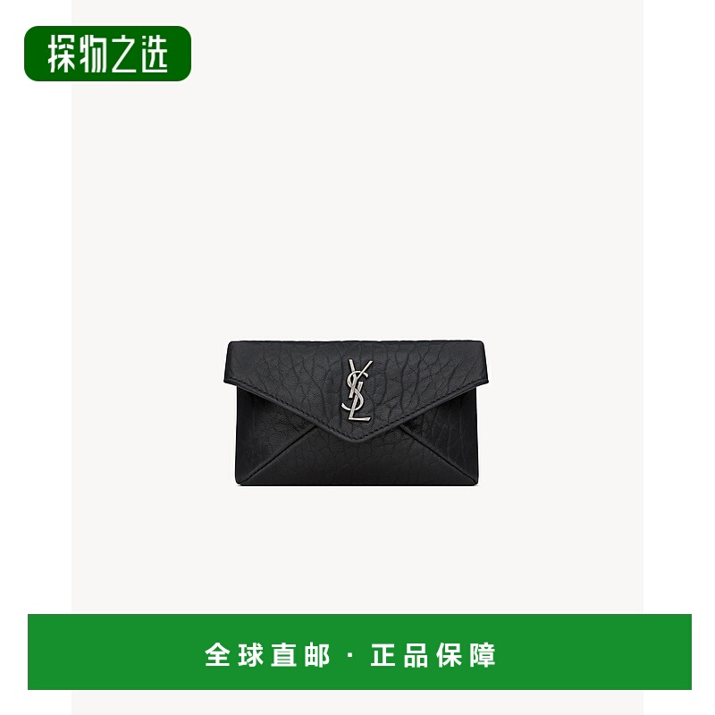 欧洲直邮YSL (2025) CASSANDRE 粒面皮革信封卡夹圣罗兰