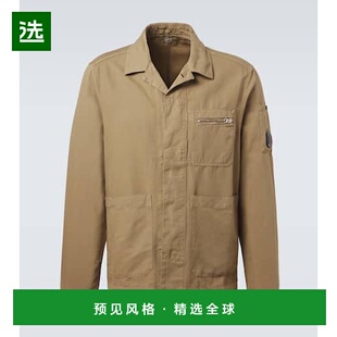 1h可退 香港直邮cp company 男士 棉质亚麻衬衫式夹克 green绿色
