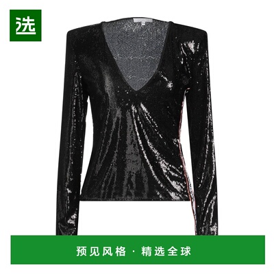 1h可退 香港直邮Patrizia Pepe 柏翠莎 佩佩 女士 上衣 black黑色