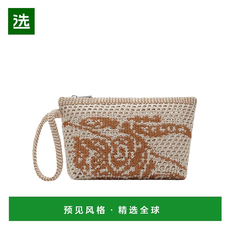 香港直邮Burberry EKD 钩针编织手拿包 81095061手提包编织包