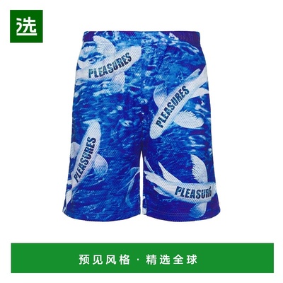 1h可退 香港直邮Pleasures 男士 锦鲤网纱短裤 P25SU031BLUE