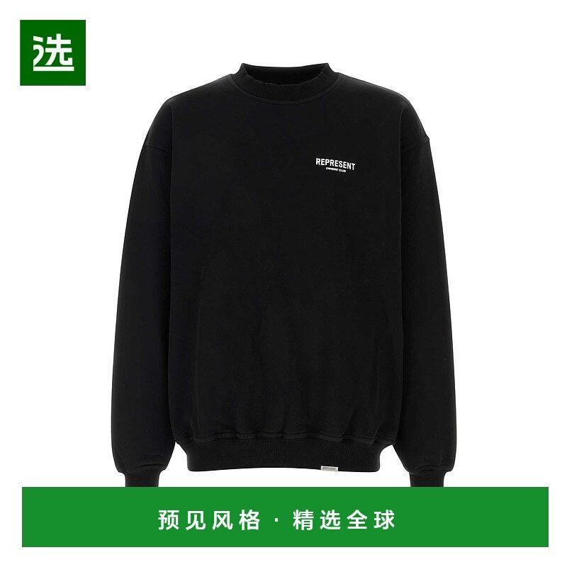 1h可退 香港直邮Represent 男士 Owners Club 黑色棉质运动衫 OCM