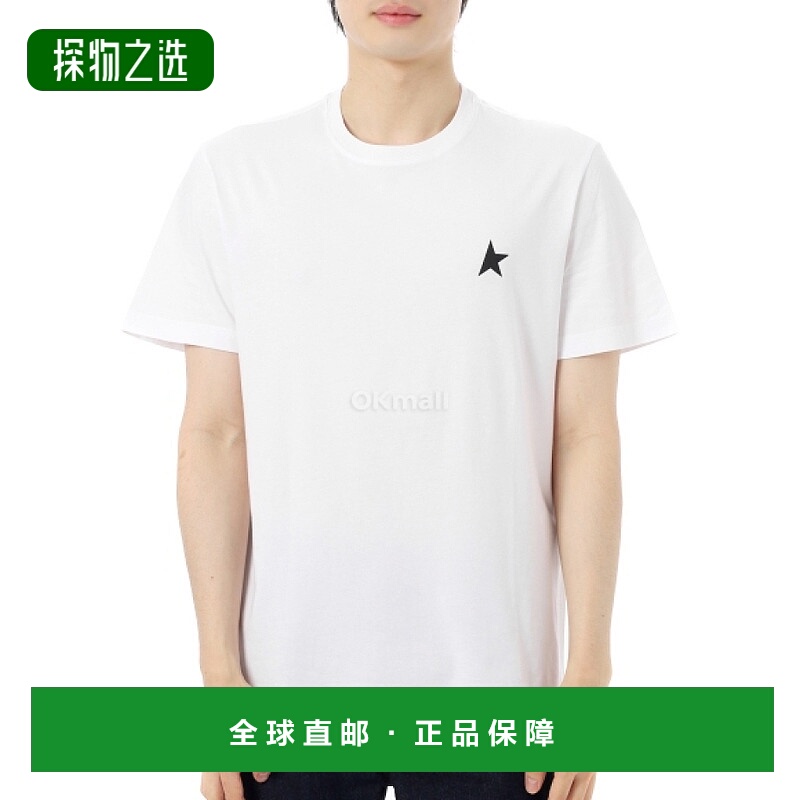 韩国直邮Golden goose黄金鹅T恤男女款纯白色简约舒适百搭短袖