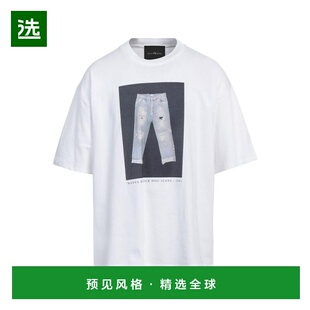 1h可退 【美国直邮】john richmond 男士 上装T恤短袖高档潮高档