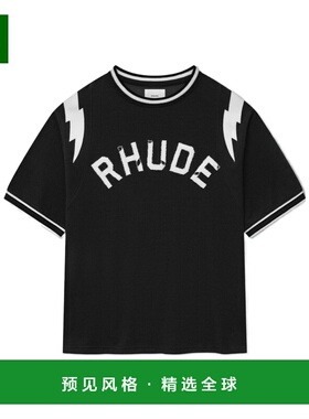 香港直邮RHUDE 男士T恤 RHFW25TT017293028 AW2025 黑色 短袖T恤
