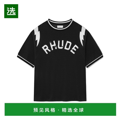 香港直邮RHUDE 男士T恤 RHFW25TT017293028 AW2025 黑色 短袖T恤