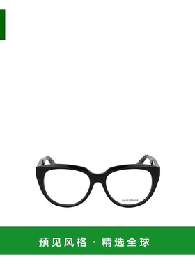 香港直邮Balenciaga 黑色几何图案镜框眼镜 BB0131O