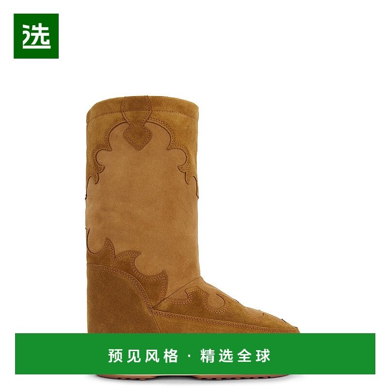 1h可退 香港直邮Moon Boot 月亮靴 女士 Icon 绒面革绣花平底鞋 8,女鞋,时装靴,淘宝优惠券,粉丝福利购,淘宝优惠卷