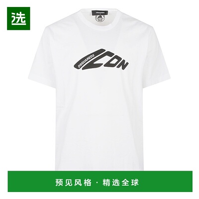 香港直邮Dsquared2 二次方 男士 圖示標誌印花圓領 T 卹 S79GC011