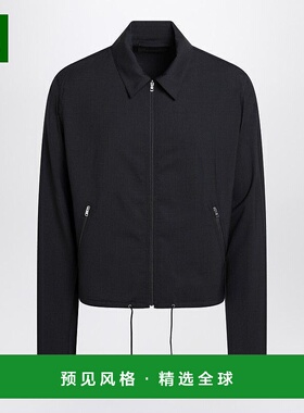 1h可退 香港直邮Prada 普拉达 男士 蓝色羊毛拉链夹克 SGC873OOO1