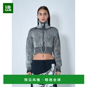 香港直邮Vaquera 女士 涂层罗纹开衫 1h可退 VAQ10N005 black黑色