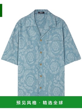 香港直邮Versace Barocco青年布丹宁衬衫 10078361A15031短袖