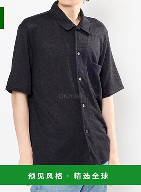 韩国直邮OUR LEGACY 24SS黑色短袖方格衬衫 男士休闲衬衫 M2202BB