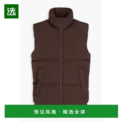 1h可退 香港直邮Sandro 男士 shell 绗缝背心 SHPMA00363CHOCOLAT