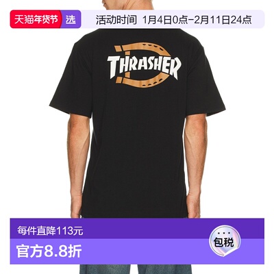 1h可退 香港直邮Dickies 迪凯斯 男士 x Thrasher 印花T恤 A88IUB