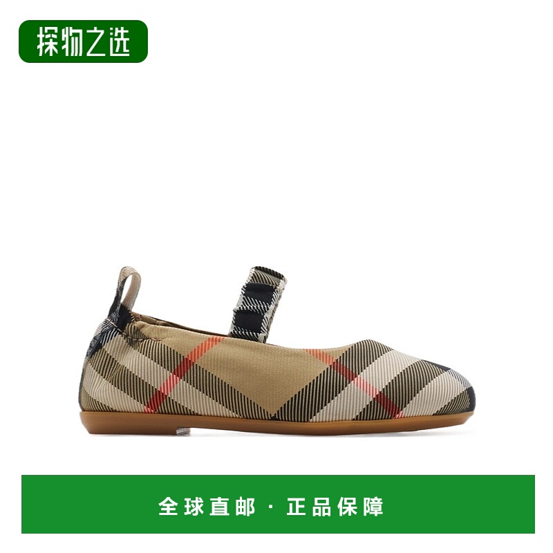 香港直邮Burberry 格纹芭蕾鞋 81006611博柏利正品品牌休闲百搭