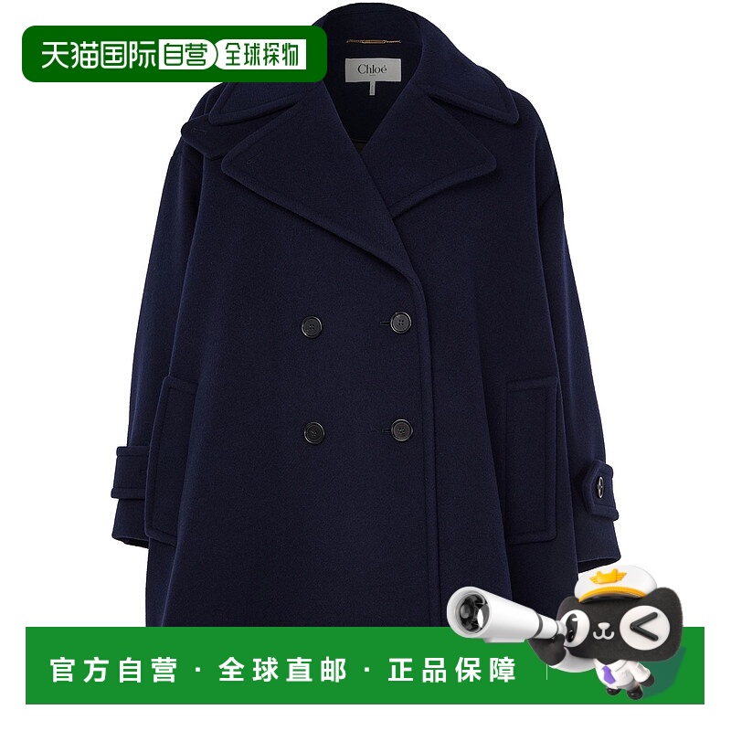 1h可退 香港直邮Chloe 蔻依 女士 双排扣大衣