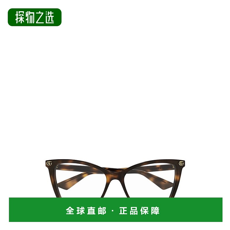 1h可退 香港直邮Gucci 古驰 女士 棕色 Light Acetate GG Cat Eye