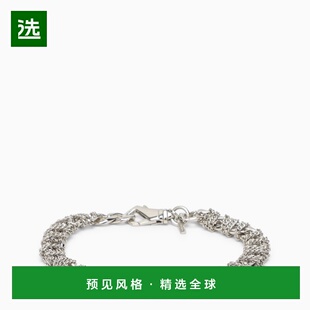 1h可退 香港直邮Emanuele Bicocchi 男士 925 intricate 银色链条