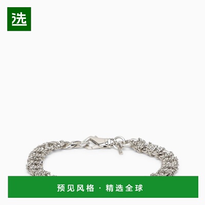 1h可退 香港直邮Emanuele Bicocchi 男士 925 intricate 银色链条