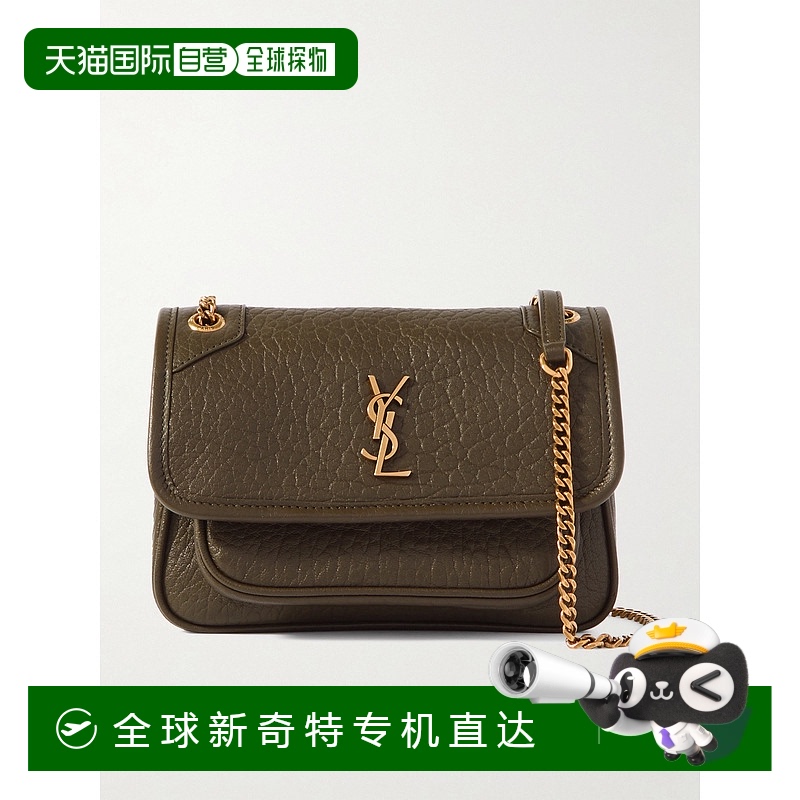 1h可退 香港直邮Saint Laurent 圣罗兰 女士 Niki 迷你起皱皮革肩