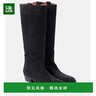 1h可退 香港直邮Paris Texas 女士 Helena 35 绒面革牛仔靴子