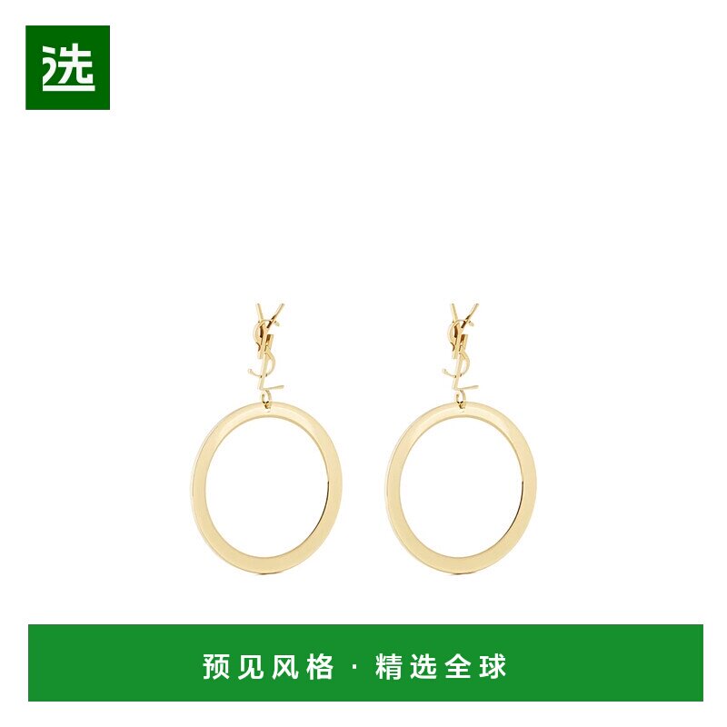香港直邮Saint Laurent Cassandre 吊坠圈形耳饰 836604耳环