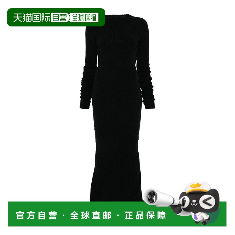 香港直邮Rick Owens 长袖连衣裙 RO02D3688KWPL09露背羊毛