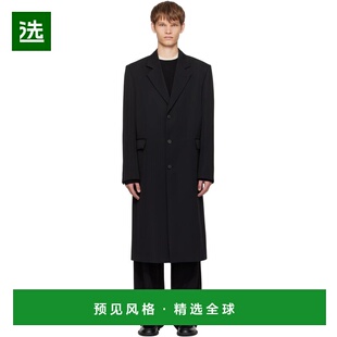 1h可退 香港直邮The Row 男士 黑色 Compa 大衣 1082W4081西装