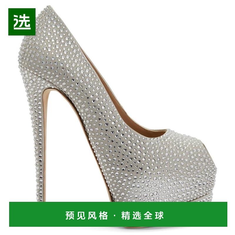 1h可退 【美国直邮】giuseppe zanotti女士高跟鞋亮片嘴套跟细跟,女鞋,浅口单鞋,淘宝优惠券,粉丝福利购,淘宝优惠卷